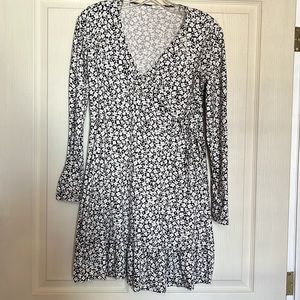 Fall floral dress long sleeve mini